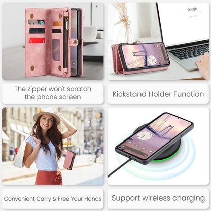 For Google Pixel 9 Pro XL CaseMe 008 Detachable Multifunctional Leather Phone Case(Pink) - Google Cases by CaseMe | Online Shopping South Africa | PMC Jewellery | Buy Now Pay Later Mobicred