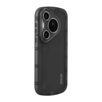 For Huawei Pura 70 ENKAY Hat-Prince Translucent Matte TPU Shockproof Phone Case(Black) - Huawei Cases by ENKAY | Online Shopping South Africa | PMC Jewellery | Buy Now Pay Later Mobicred