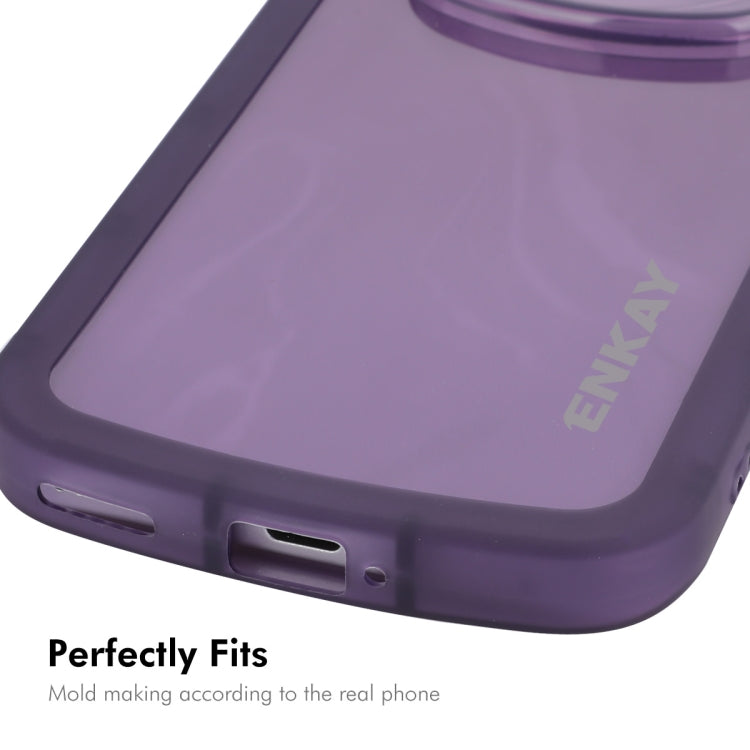 For Honor Magic6 Pro ENKAY Hat-Prince Translucent Matte TPU Shockproof Phone Case(Purple) - Honor Cases by ENKAY | Online Shopping South Africa | PMC Jewellery | Buy Now Pay Later Mobicred