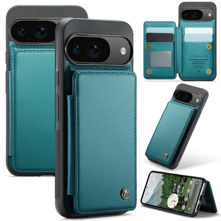 For Google Pixel 9 / 9 Pro CaseMe C22 Card Slots Holder RFID Anti-theft Phone Case(Green) - Google Cases by CaseMe | Online Shopping South Africa | PMC Jewellery | Buy Now Pay Later Mobicred