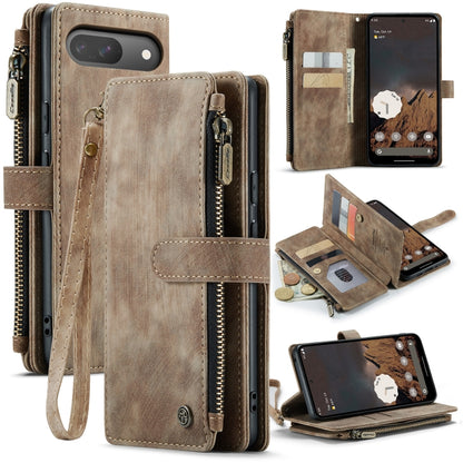 For Google Pixel 9 / 9 Pro CaseMe C30 Card Slots Zipper Wallet Leather Phone Case(Brown) - Google Cases by CaseMe | Online Shopping South Africa | PMC Jewellery | Buy Now Pay Later Mobicred