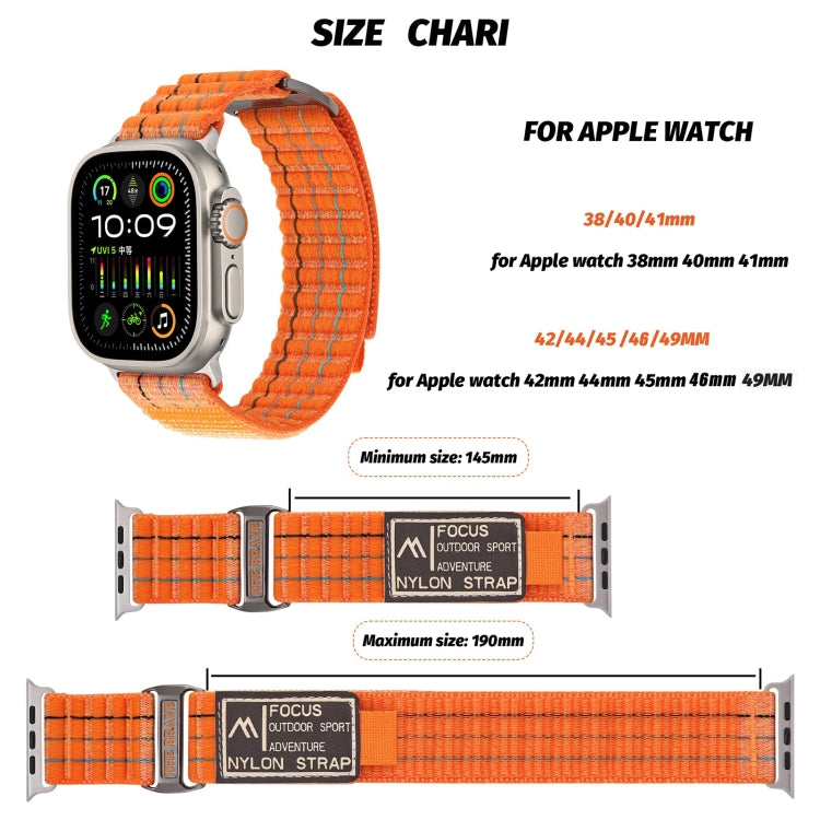 For Apple Watch Ultra 2 49mm Two Sections Nylon Hook and Loop Fastener Watch Band(Storm Black) - Watch Bands by PMC Jewellery | Online Shopping South Africa | PMC Jewellery | Buy Now Pay Later Mobicred