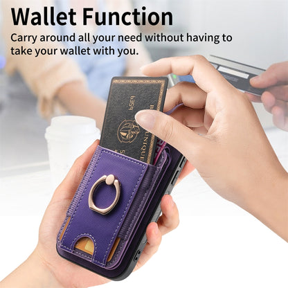 For iPhone 16 Plus Retro Splitable Magnetic Stand Card Bag Leather Phone Case(Purple) - iPhone 16 Plus Cases by PMC Jewellery | Online Shopping South Africa | PMC Jewellery | Buy Now Pay Later Mobicred