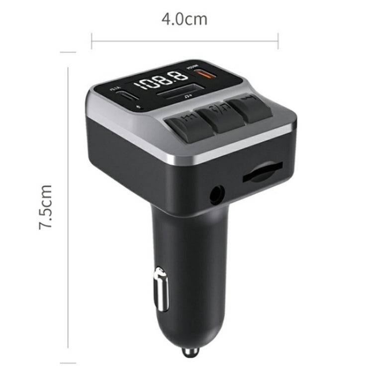 C65 Dual Type-C Port PD 30W Fast Charging Adapter Car Bluetooth FM Transmitter - Car Charger by PMC Jewellery | Online Shopping South Africa | PMC Jewellery | Buy Now Pay Later Mobicred