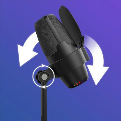 ME9 USB Microphone ENC Noise Reduction Desktop Microphone With RGB Light(Black) - Microphone by PMC Jewellery | Online Shopping South Africa | PMC Jewellery | Buy Now Pay Later Mobicred