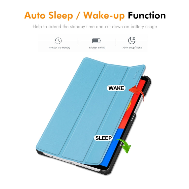 For Redmi Pad SE 4G 8.7 ENKAY Tri-fold Custer Texture Leather Smart Tablet Case(Black) - free shipping - PMc TechLife - Order now!