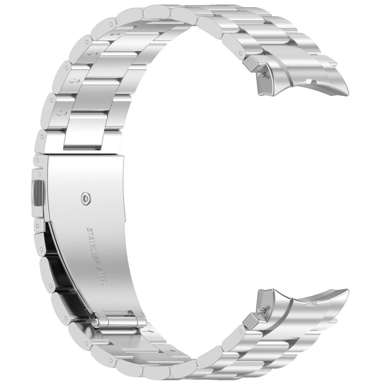 For Samsung Galaxy Watch 4 40 / 44mm Three Beads Button Quick Release Metal Watch Band(Silver) - free shipping - PMC TechLife - Order now!