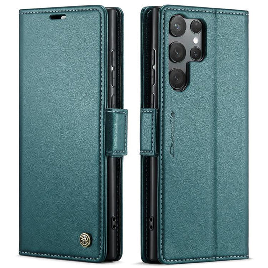 For Samsung Galaxy S25 Ultra 5G CaseMe 023 Butterfly Buckle Litchi Texture RFID Anti-theft Leather Phone Case(Green) - Galaxy S25 Ultra 5G Cases by CaseMe | Online Shopping South Africa | PMC Jewellery | Buy Now Pay Later Mobicred