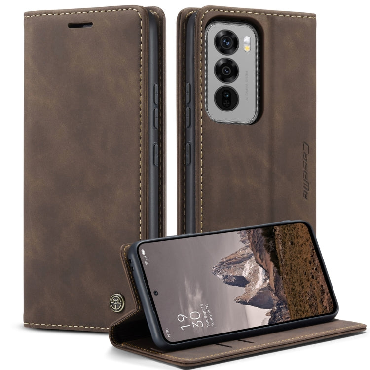 For OPPO Reno12 5G Global CaseMe 013 Multifunctional Horizontal Flip Leather Phone Case(Coffee) - Reno12 Cases by CaseMe | Online Shopping South Africa | PMC Jewellery | Buy Now Pay Later Mobicred