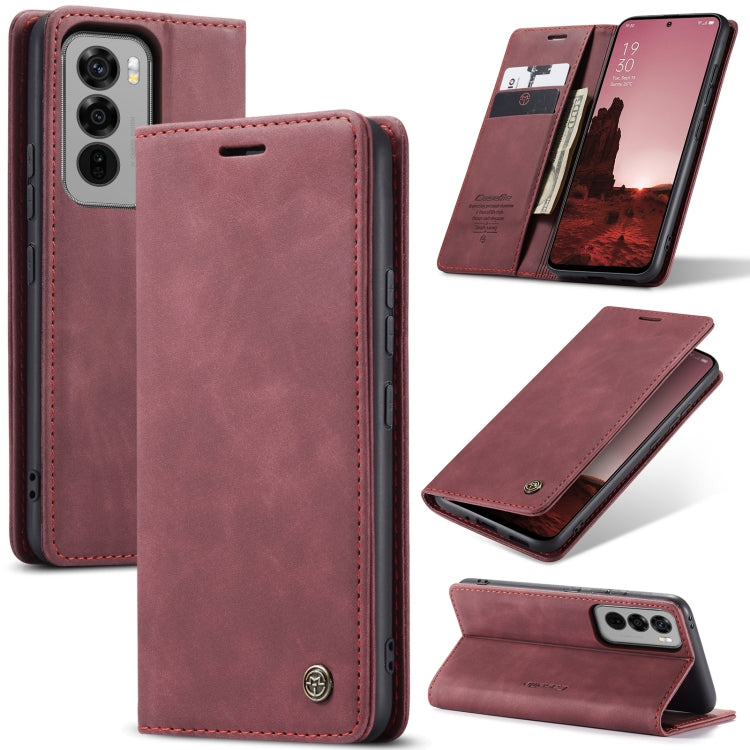 For OPPO Reno12 5G Global CaseMe 013 Multifunctional Horizontal Flip Leather Phone Case(Red) - Reno12 Cases by CaseMe | Online Shopping South Africa | PMC Jewellery | Buy Now Pay Later Mobicred