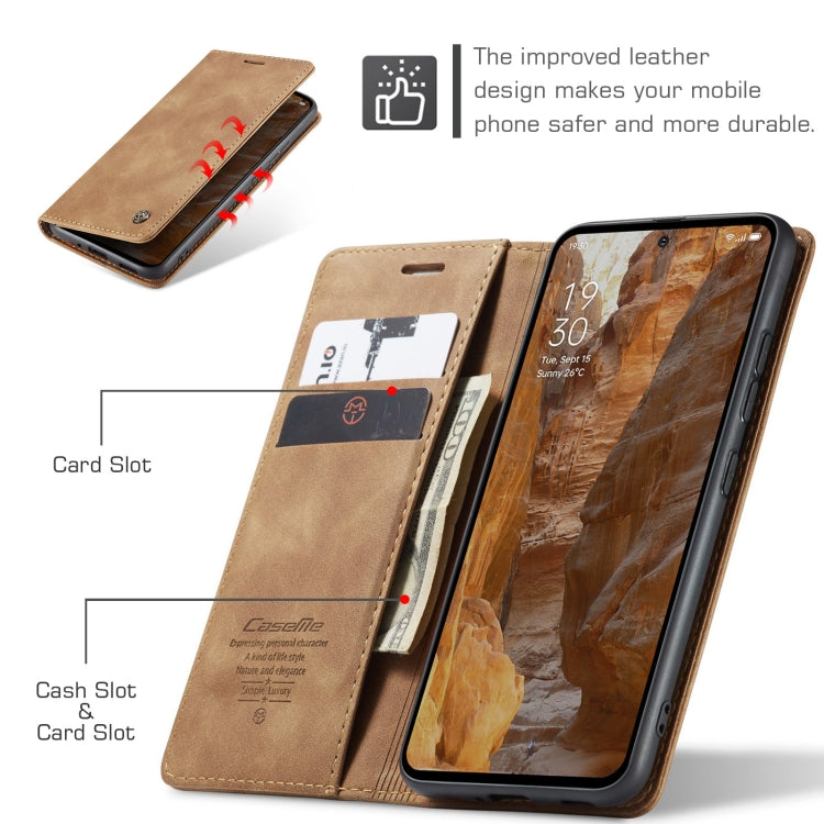 For OPPO Reno12 Pro 5G Global CaseMe 013 Multifunctional Horizontal Flip Leather Phone Case(Brown) - Reno12 Pro Cases by CaseMe | Online Shopping South Africa | PMC Jewellery | Buy Now Pay Later Mobicred