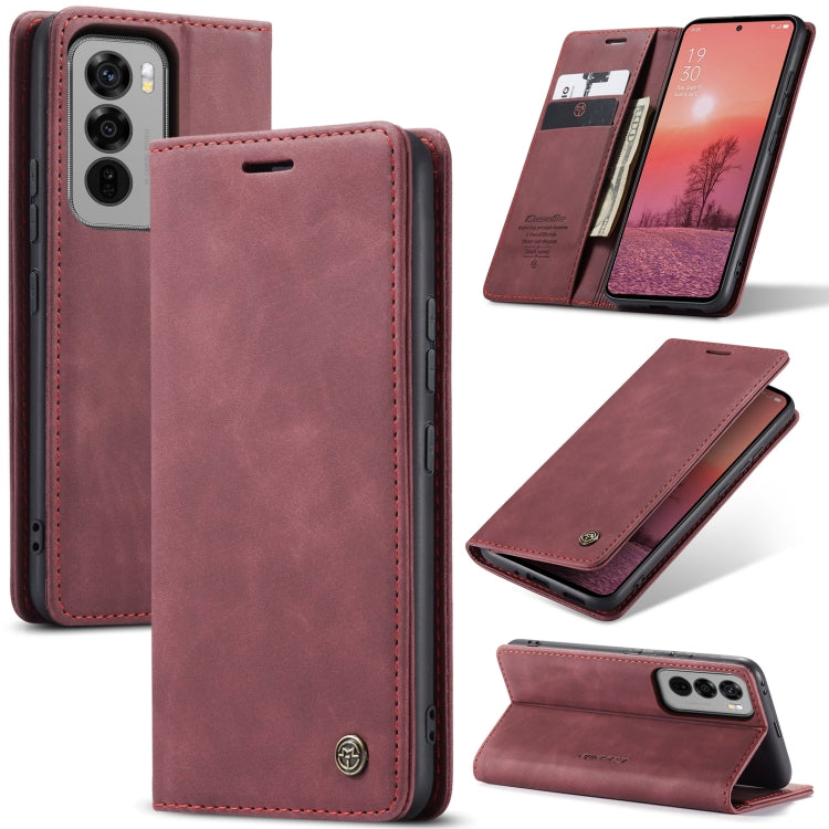 For OPPO Reno12 Pro 5G Global CaseMe 013 Multifunctional Horizontal Flip Leather Phone Case(Red) - Reno12 Pro Cases by CaseMe | Online Shopping South Africa | PMC Jewellery | Buy Now Pay Later Mobicred