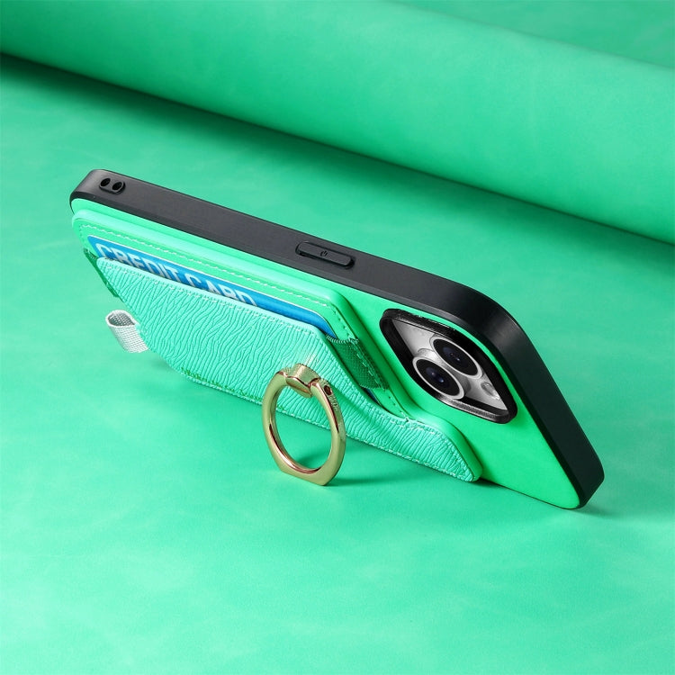 For Samsung Galaxy S25 Ultra 5G Retro Cross Leather Ring Horizontal Insert Card Bag MagSafe Phone Case(Green) - Galaxy S25 Ultra 5G Cases by PMC Jewellery | Online Shopping South Africa | PMC Jewellery | Buy Now Pay Later Mobicred