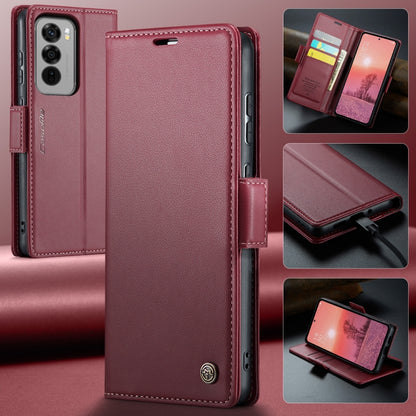 For OPPO Reno12 Pro 5G Global CaseMe 023 Butterfly Buckle Litchi Texture RFID Anti-theft Leather Phone Case(Red) - Reno12 Pro Cases by CaseMe | Online Shopping South Africa | PMC Jewellery | Buy Now Pay Later Mobicred