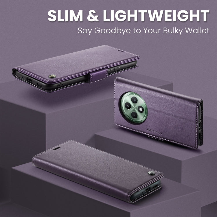 For OPPO Reno12 F /12 FS 5G CaseMe 023 Butterfly Buckle Litchi Texture RFID Anti-theft Leather Phone Case(Purple) - Reno12 F Cases by CaseMe | Online Shopping South Africa | PMC Jewellery | Buy Now Pay Later Mobicred