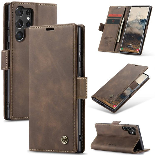 For Samsung Galaxy S25 Ultra 5G CaseMe 013 Multifunctional Horizontal Flip Leather Phone Case(Coffee) - Galaxy S25 Ultra 5G Cases by CaseMe | Online Shopping South Africa | PMC Jewellery | Buy Now Pay Later Mobicred