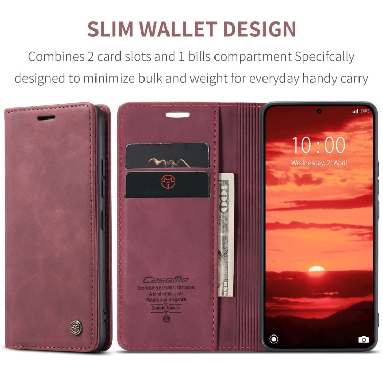 For Xiaomi 14T CaseMe 013 Multifunctional Horizontal Flip Leather Phone Case(Red) - 14T Cases by CaseMe | Online Shopping South Africa | PMC Jewellery | Buy Now Pay Later Mobicred