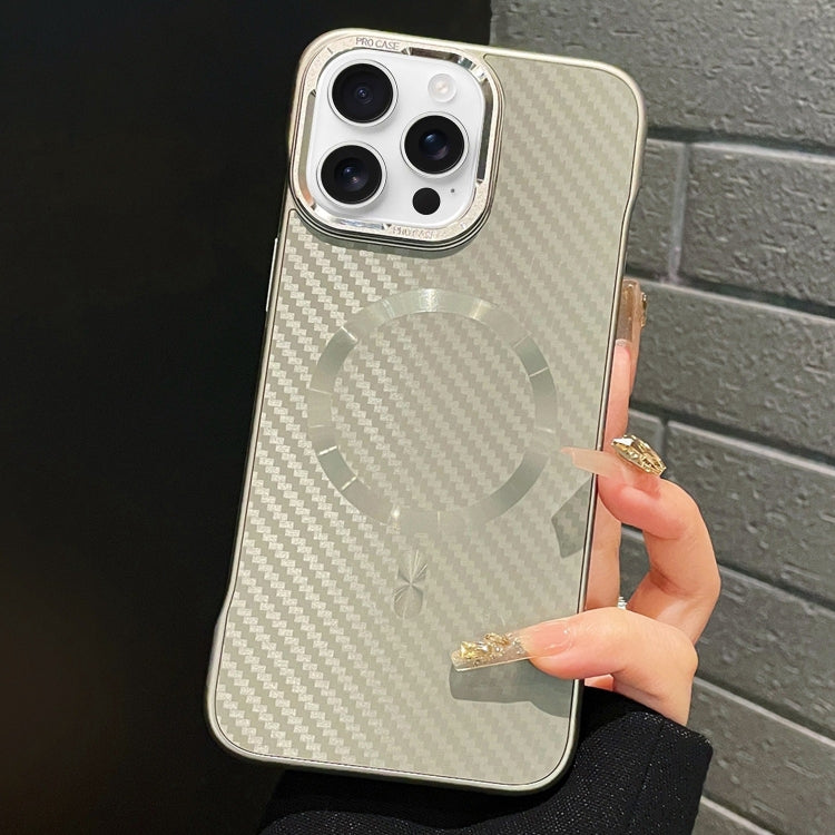 For iPhone 12 Pro AG Carbon Fiber Frameless MagSafe Phone Case(Grey) - iPhone 12 / 12 Pro Cases by PMc TechLife | Online Shopping South Africa | PMc TechLife | Buy Now Pay Later Mobicred