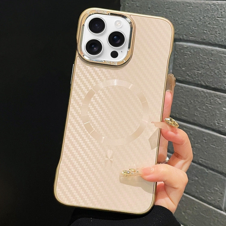 For iPhone 13 Pro AG Carbon Fiber Frameless MagSafe Phone Case(Pink) - iPhone 13 Pro Cases by PMc TechLife | Online Shopping South Africa | PMc TechLife | Buy Now Pay Later Mobicred