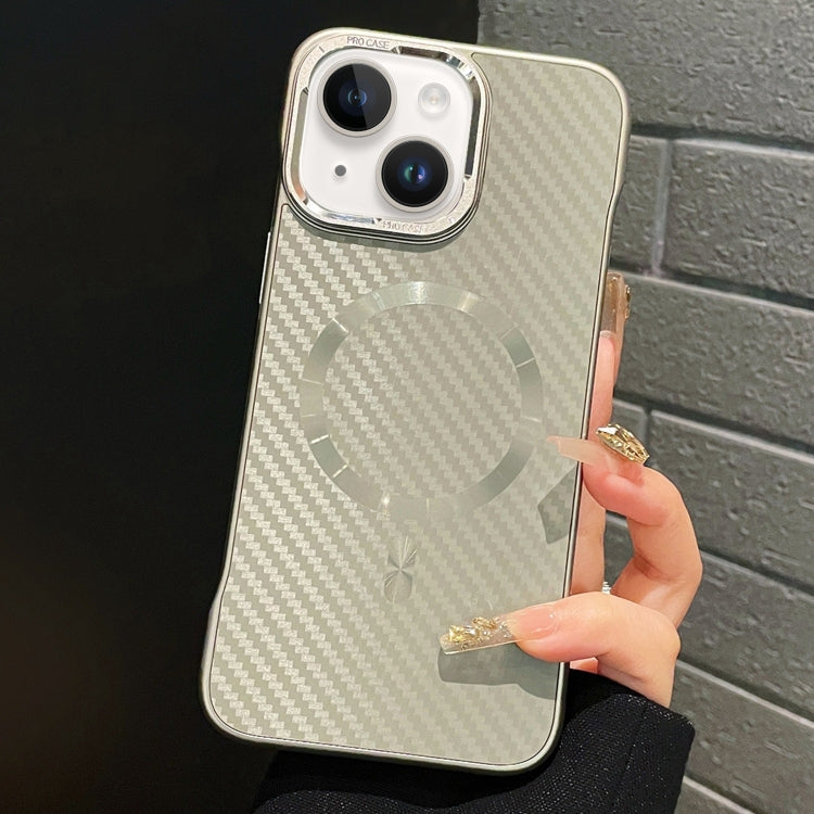 For iPhone 15 Plus AG Carbon Fiber Frameless MagSafe Phone Case(Grey) - iPhone 15 Plus Cases by PMc TechLife | Online Shopping South Africa | PMc TechLife | Buy Now Pay Later Mobicred