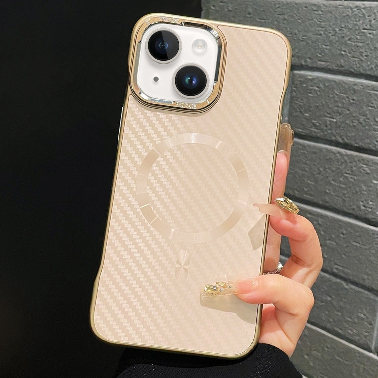 For iPhone 15 AG Carbon Fiber Frameless MagSafe Phone Case(Pink) - iPhone 15 Cases by PMc TechLife | Online Shopping South Africa | PMc TechLife | Buy Now Pay Later Mobicred