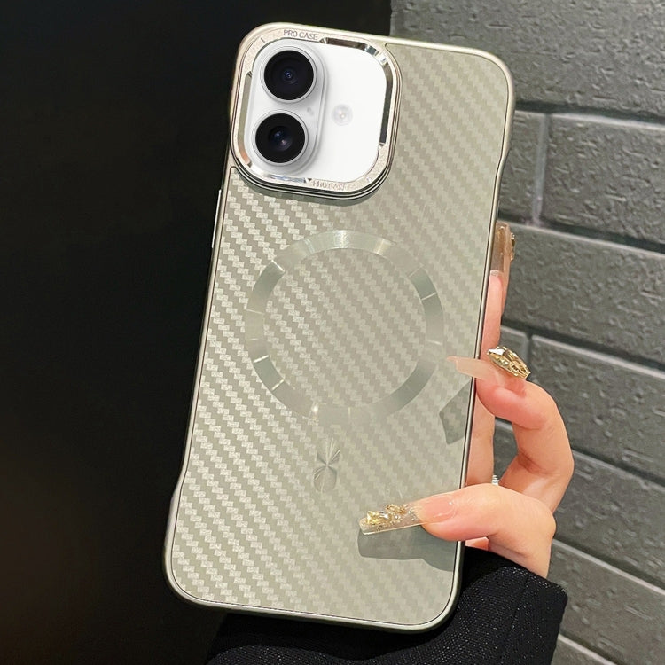 For iPhone 16 AG Carbon Fiber Frameless MagSafe Phone Case(Grey) - free shipping - PMc TechLife - Order now!