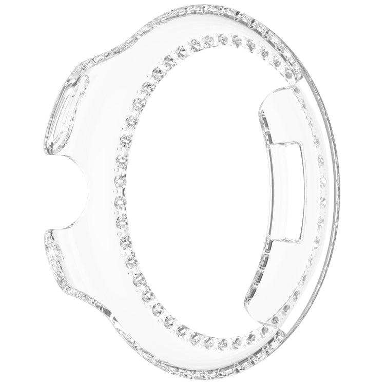 For Google Pixel Watch 3 45mm Diamond Electroplated PC Half Coverage Watch Protective Case(Transparent Color) - Watch Cases by PMC TechLife | Online Shopping South Africa | PMC TechLife | Buy Now Pay Later Mobicred