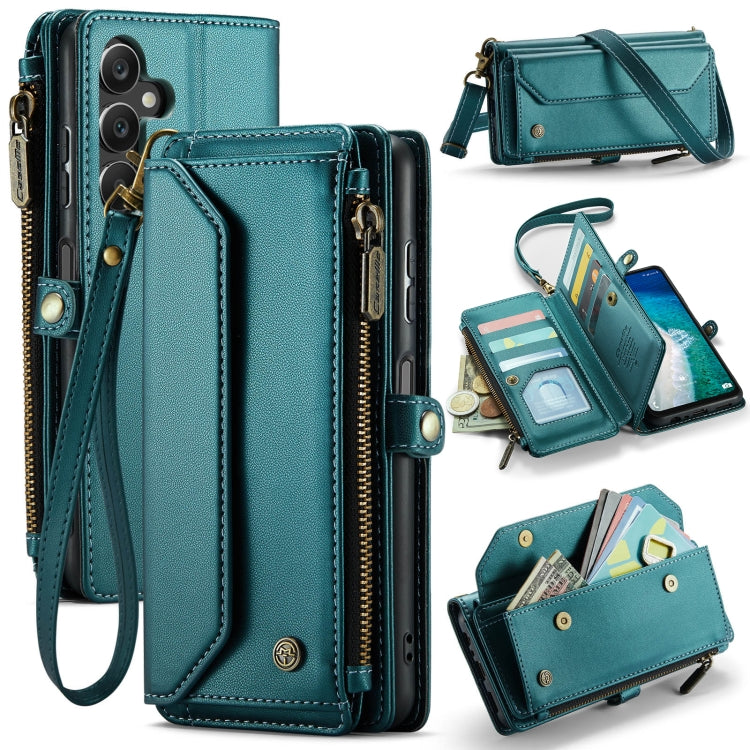 For Samsung Galaxy A16 5G CaseMe C36 Card Slots Zipper Wallet RFID Anti-theft Leather Phone Case(Blue) - Galaxy Phone Cases by CaseMe | Online Shopping South Africa | PMC Jewellery | Buy Now Pay Later Mobicred