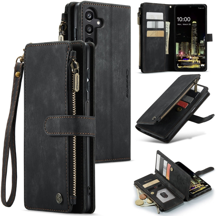 For Samsung Galaxy A16 5G CaseMe C30 Card Slots Zipper Wallet Leather Phone Case(Black) - Galaxy Phone Cases by CaseMe | Online Shopping South Africa | PMC Jewellery | Buy Now Pay Later Mobicred