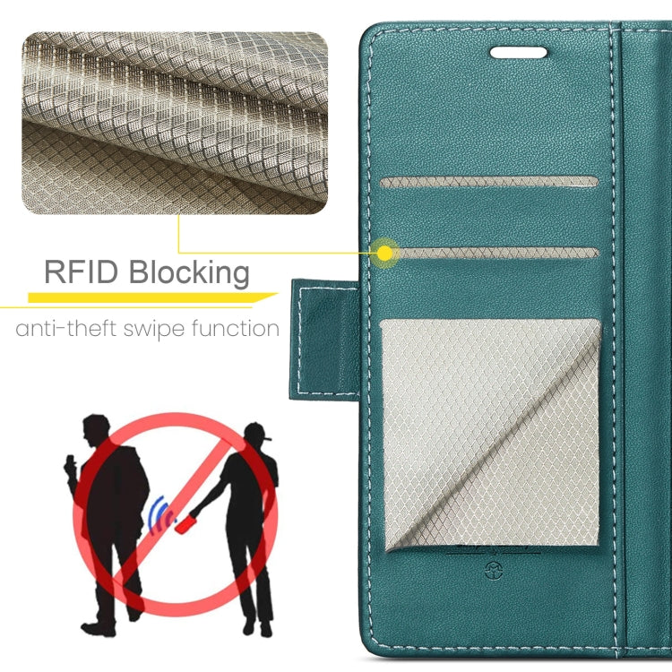 For Redmi 14C CaseMe 023 Butterfly Buckle Litchi Texture RFID Anti-theft Leather Phone Case(Green) - 14C Cases by CaseMe | Online Shopping South Africa | PMC Jewellery | Buy Now Pay Later Mobicred