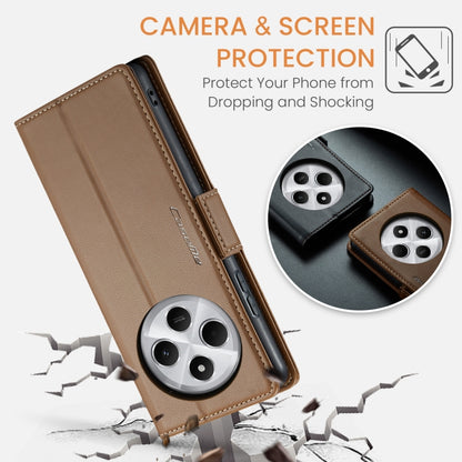 For Redmi 14C CaseMe 023 Butterfly Buckle Litchi Texture RFID Anti-theft Leather Phone Case(Brown) - 14C Cases by CaseMe | Online Shopping South Africa | PMC Jewellery | Buy Now Pay Later Mobicred