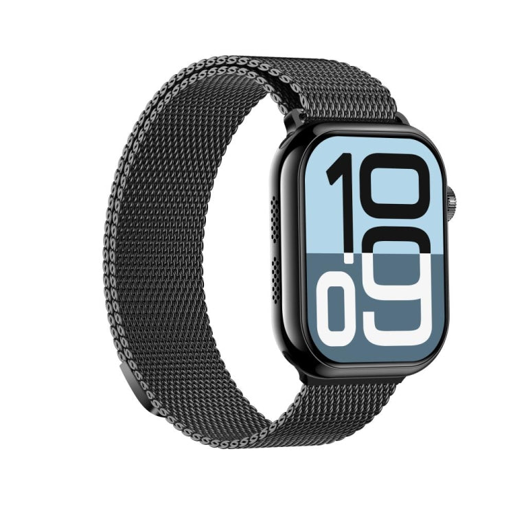 KL08 2.04 inch Color Screen Smart Watch Milan Steel Strap, Support Bluetooth Call(Black) - Smart Watches by PMC TechLife | Online Shopping South Africa | PMC TechLife | Buy Now Pay Later Mobicred
