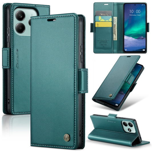 For Redmi Note 14 5G CaseMe 023 Butterfly Buckle Litchi Texture RFID Anti-theft Leather Phone Case(Green) - Note 14 Cases by CaseMe | Online Shopping South Africa | PMC Jewellery | Buy Now Pay Later Mobicred