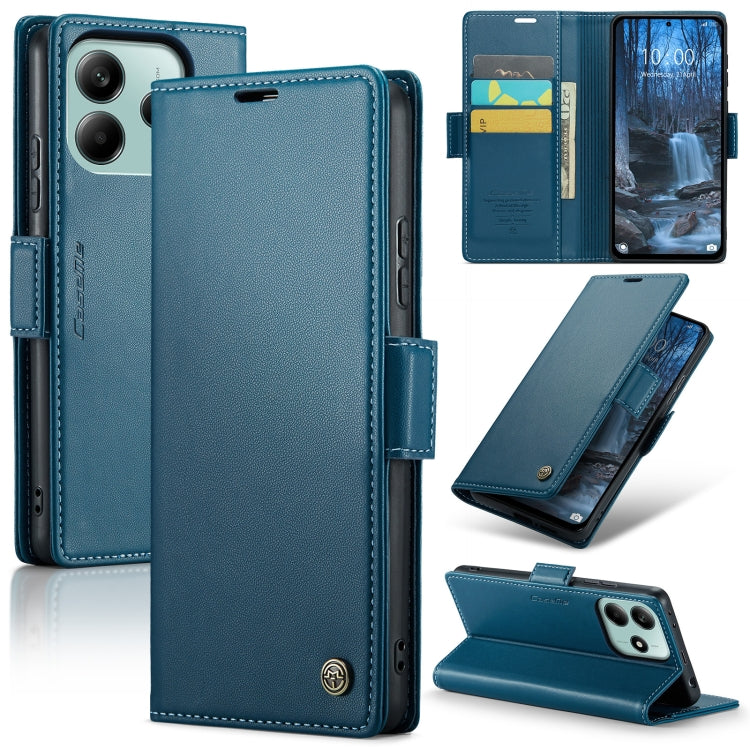 For Redmi Note 14 5G CaseMe 023 Butterfly Buckle Litchi Texture RFID Anti-theft Leather Phone Case(Blue) - Note 14 Cases by CaseMe | Online Shopping South Africa | PMC Jewellery | Buy Now Pay Later Mobicred