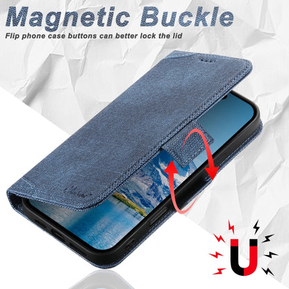 For iPhone 16 Pro Max Suteni J07 Multi-functional Horizontal MagSafe Denim Leather Phone Case(Blue) - iPhone 16 Pro Max Cases by Suteni | Online Shopping South Africa | PMC Jewellery | Buy Now Pay Later Mobicred