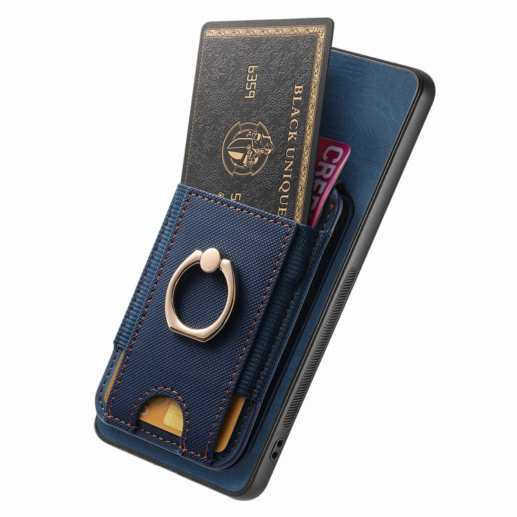 For Samsung Galaxy S25 Ultra 5G Retro Splitable Magnetic Stand Card Bag Leather Phone Case(Blue) - Galaxy S25 Ultra 5G Cases by PMC Jewellery | Online Shopping South Africa | PMC Jewellery | Buy Now Pay Later Mobicred