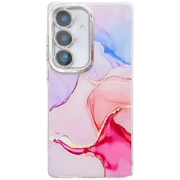 For Samsung Galaxy S25+ 5G Electroplated Marble Texture Phone Case(Red M7) - free shipping - PMC Jewellery - Order now!