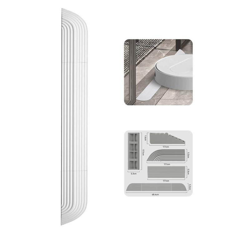 JUNSUNMAY For Ecovacs / iRobot / Mijia / Dreame Sweeping Robot Universal Silicone Threshold Bars Ramp Mat(White) - free shipping - PMc TechLife - Order now!