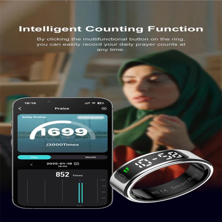 R11 SIZE 9 Smart Ring, Support Heart Rate / Blood Oxygen / Sleep / Multiple Sports Modes(Rose Gold) - free shipping - PMC TechLife - Order now!