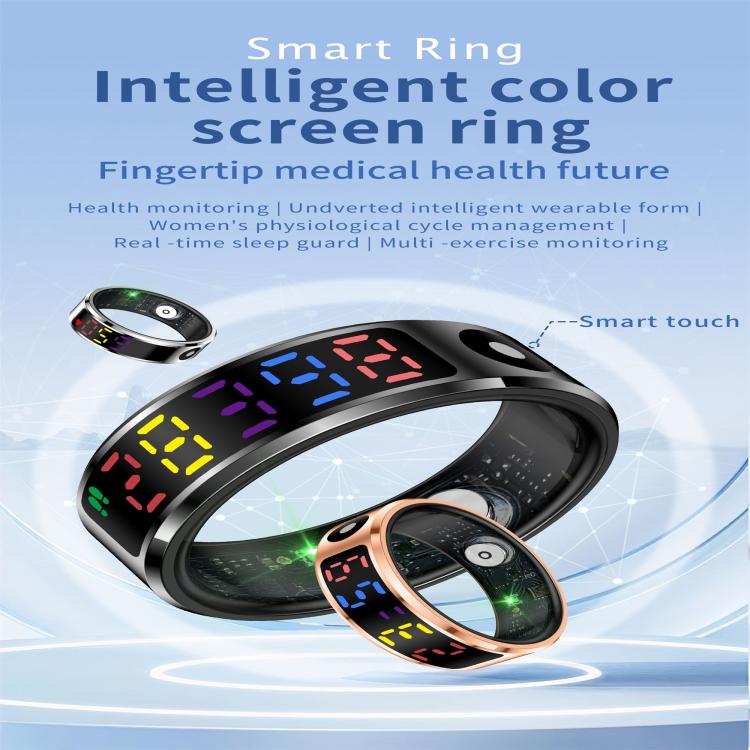 R12 SIZE 12 Smart Ring, Support Heart Rate / Blood Oxygen / Sleep / Multiple Sports Modes(Gold) - free shipping - PMC TechLife - Order now!