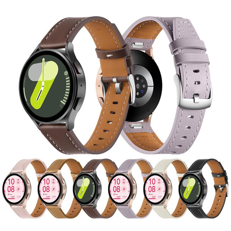 22mm Push Button Silver Steel Buckle Genuine Leather Watch Band(Yellow Brown) - free shipping - PMC TechLife - Order now!