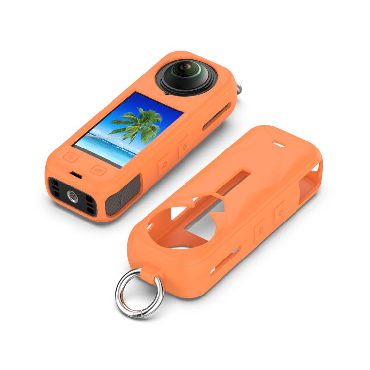 For Insta360 X5 Silicone Protective Case(Orange) - free shipping - PMC TechLife - Order now!