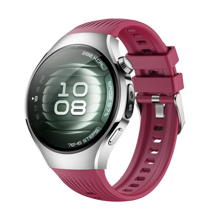 For Huawei Watch 5 42mm Vertical Silicone Watch Band(Wine Red) - free shipping - PMC TechLife - Order now!