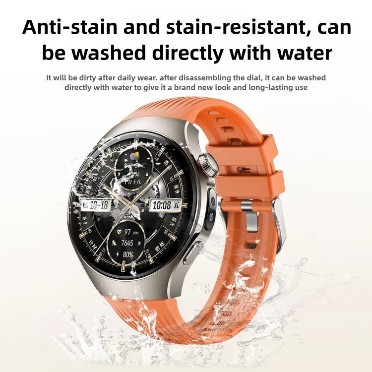 For Huawei Watch 5 46mm Vertical Silicone Watch Band(Cloudy Blue) - free shipping - PMC TechLife - Order now!