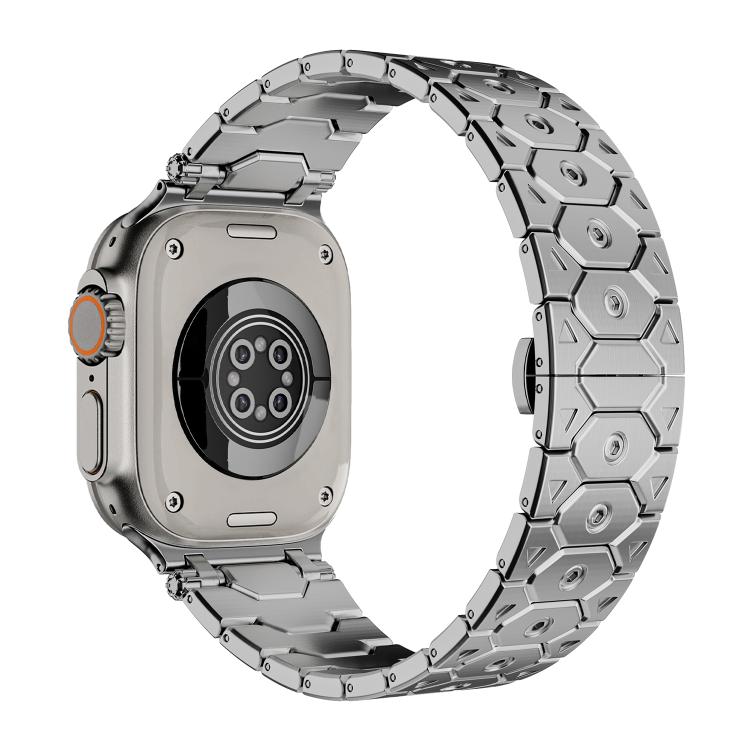 For Apple Watch 46mm / 49mm / 45mm / 44mm Octagonal Stainless Steel  Watch(Silver) - free shipping - PMC TechLife - Order now!
