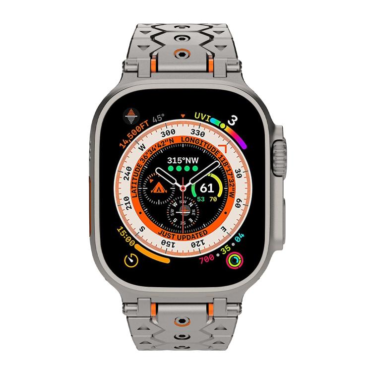 For Apple Watch 46mm / 49mm / 45mm / 44mm Octagonal Stainless Steel  Watch(Titanium) - free shipping - PMC TechLife - Order now!