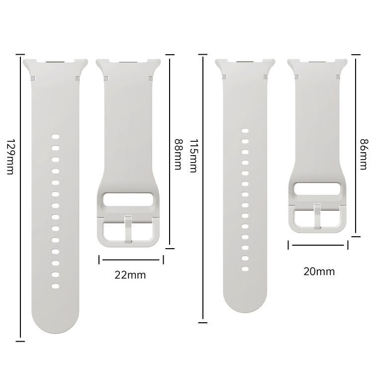 For Samsung Galaxy Watch8 / Watch8 Classic Solid Color Stitched Silicone Watch Band, Size:M(Black) - free shipping - PMC TechLife - Order now!