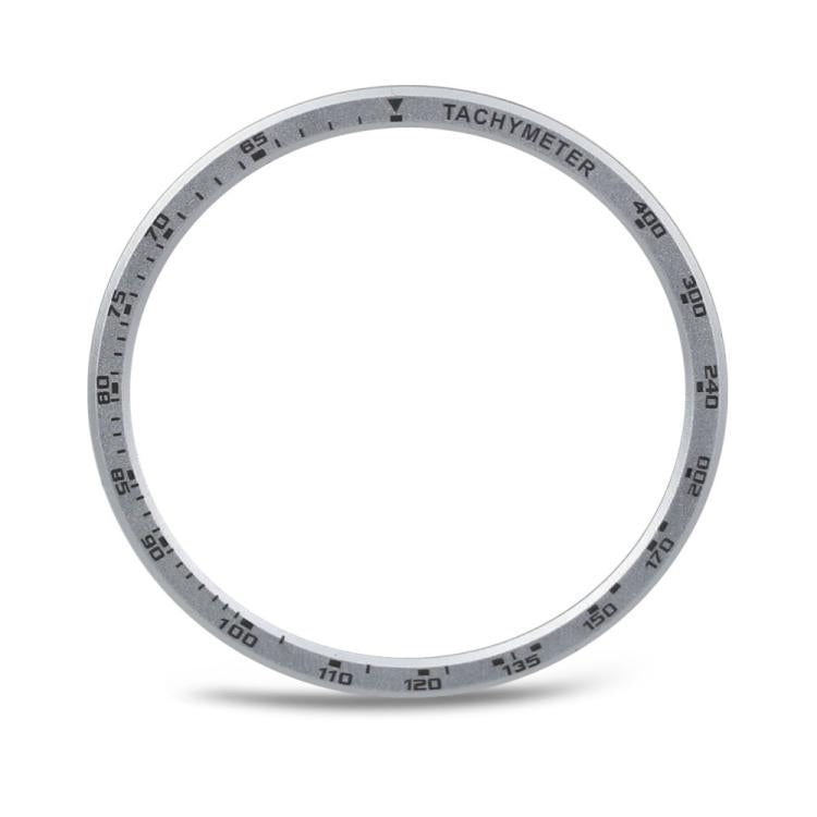 For Samsung Galaxy Watch8 44mm Speed Bezel and Solid Color Stitched Silicone Watch Band(Gray Silver) - free shipping - PMC TechLife - Order now!