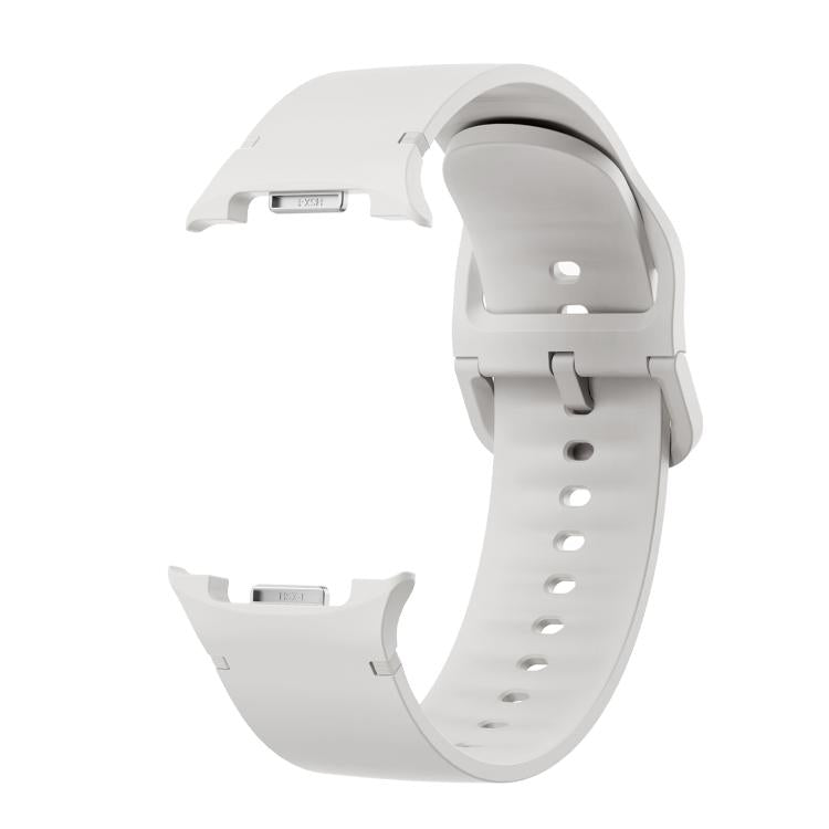 For Samsung Galaxy Watch8 40mm Speed Bezel and Solid Color Stitched Silicone Watch Band(Lime White Silver) - free shipping - PMC TechLife - Order now!