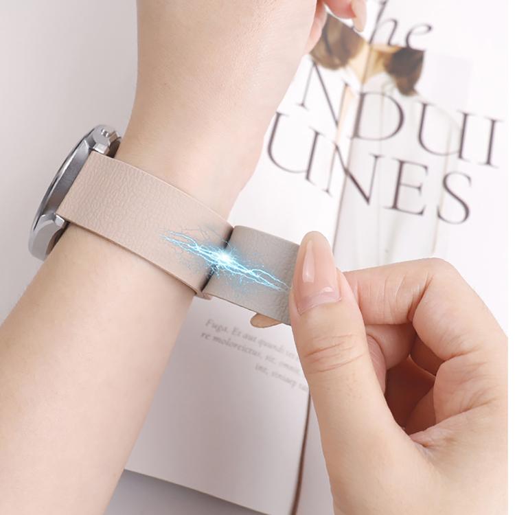 20mm Lychee Texture Soft Magnetic Silicone Watch Band(Gray) - free shipping - PMC TechLife - Order now!